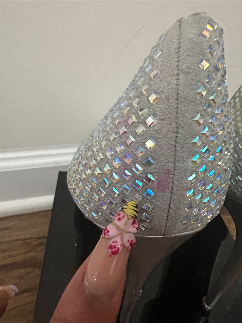 Steve Madden Silver Crystal-Embellished Pointed D'Orsay Stilettos - Picture 9 of 12